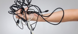 Network switchboards are a mess of cables, which makes it hard to keep cool.